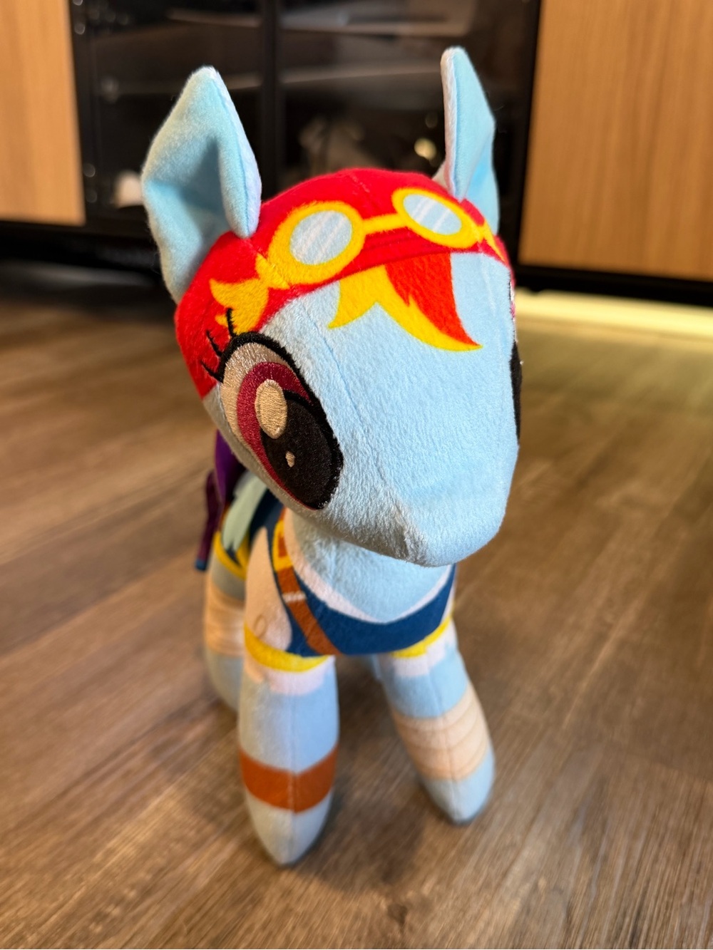My Little Pony Light Blue Plush with Red & Yellow Accents